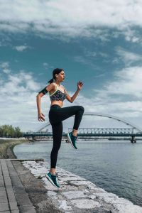 Woman working out outdoors