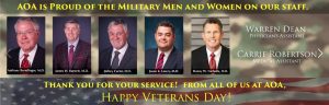 AOA is proud to have staff members who have served.